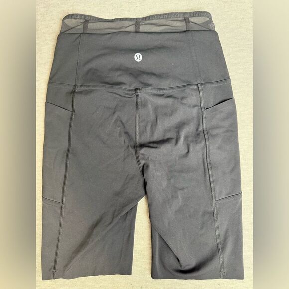 Lululemon Women's Size 4 Femme Force Super High Rise Short 8" Black - Picture 2 of 5